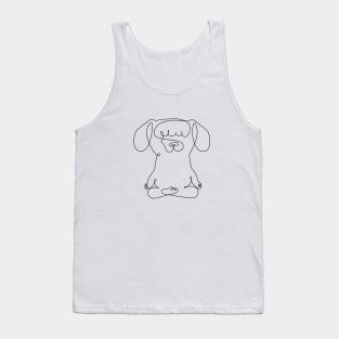 One Line Dachshund Easy Pose Tank Top